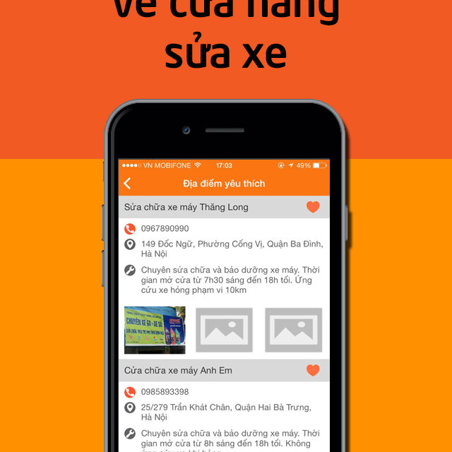 App VIVU – Xua tan ác mộng hỏng xe.